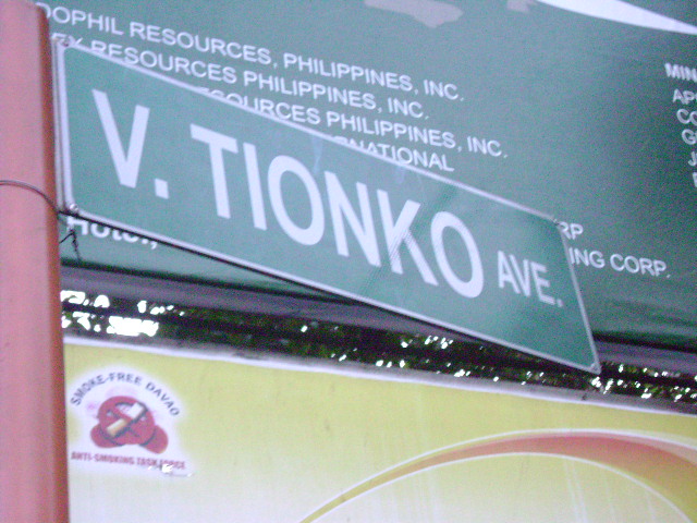 Tionko Ave.---one of the places in Davao City where prostitution is thriving.