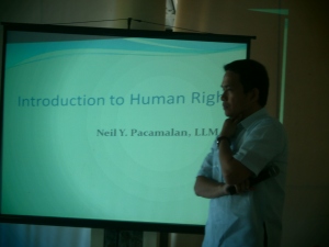 Atty. Neil Pacamalan, Cultural Affairs Specialist for Mindanao, Public Affairs Section, US Embassy, Manila.